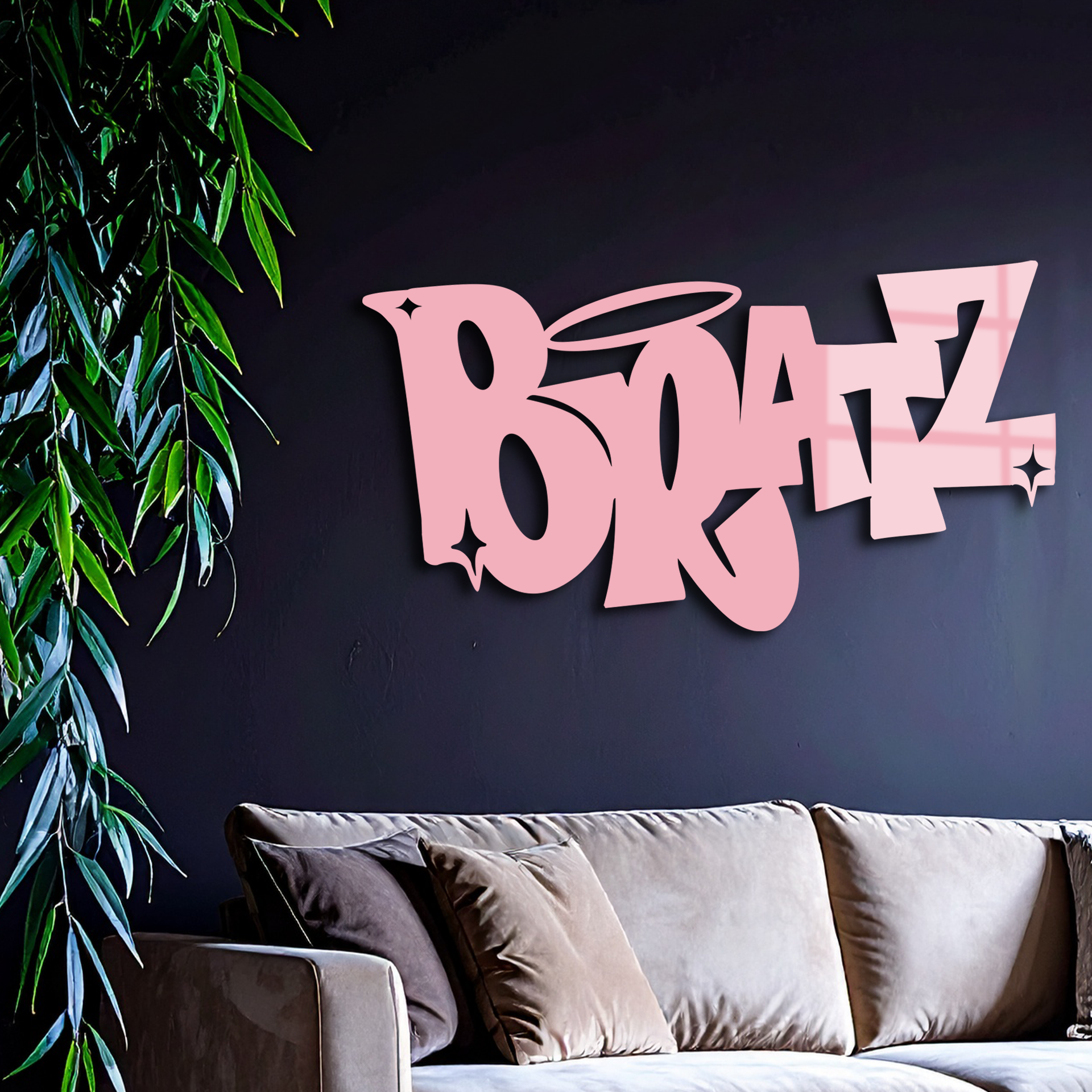 Bratz Logo Inspired Metal Wall Art – Trendy Retro Room Decor - KAFGP088