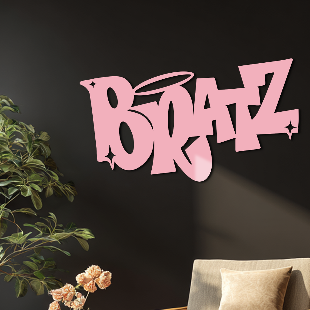 Bratz Logo Inspired Metal Wall Art – Trendy Retro Room Decor - KAFGP088