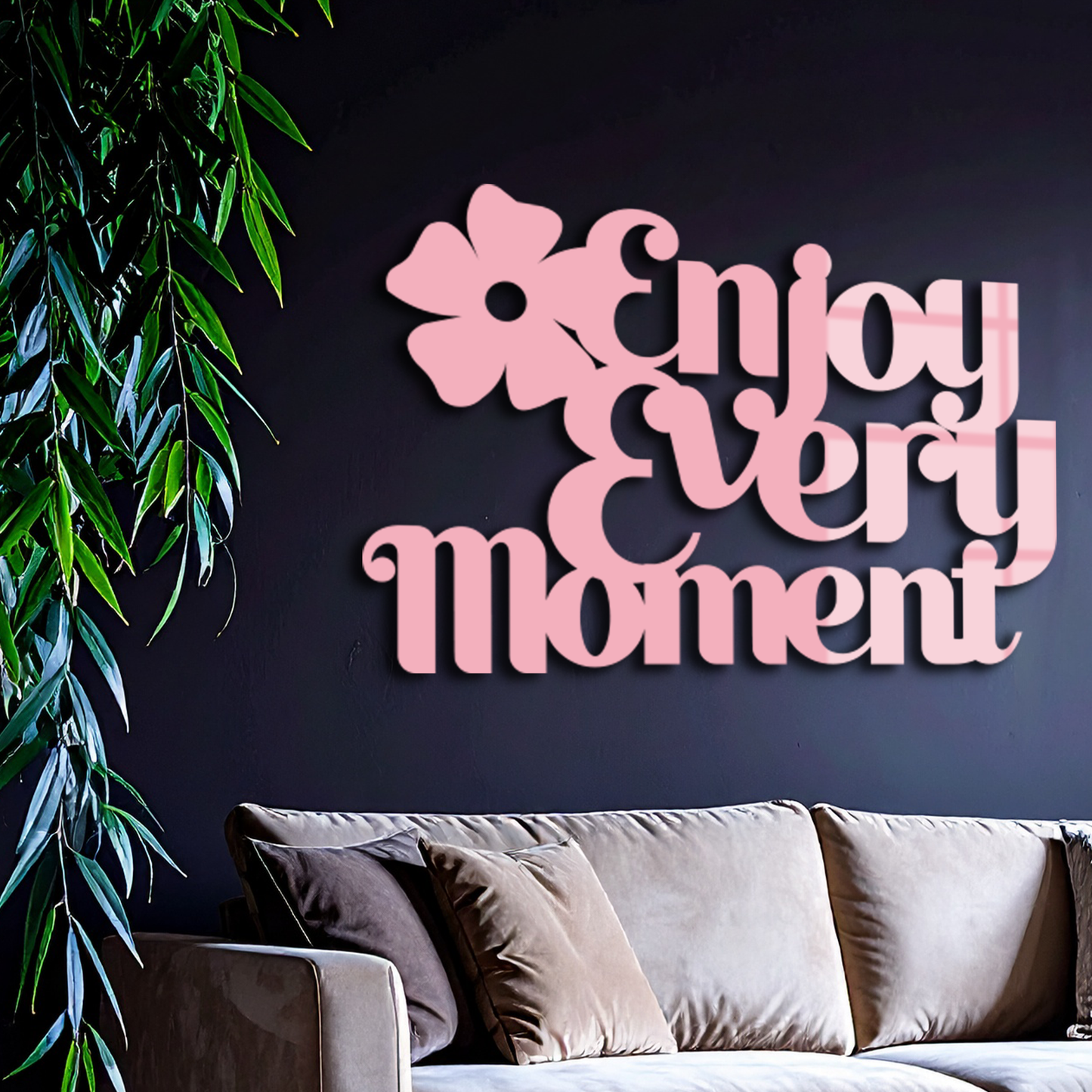 Enjoy Every Moment Metal Wall Art – Inspirational Quote Home Decor - KAFGP095