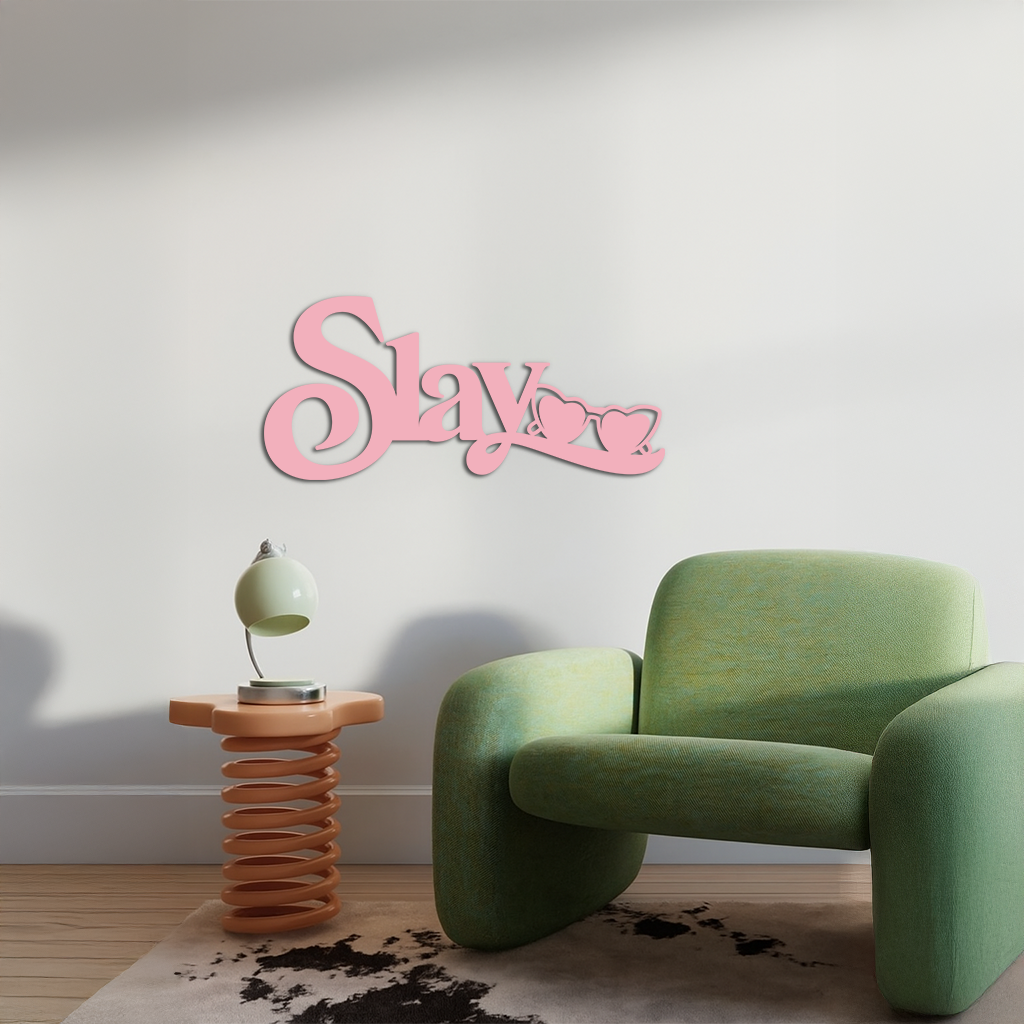 Slay Metal Wall Art – Heart Sunglasses Statement Design - KAFGP107