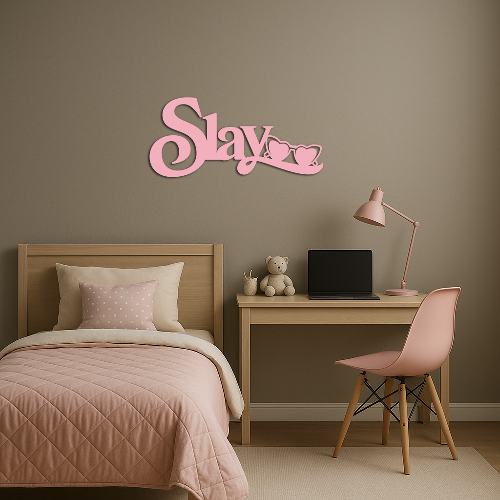 Slay Metal Wall Art – Heart Sunglasses Statement Design - KAFGP107