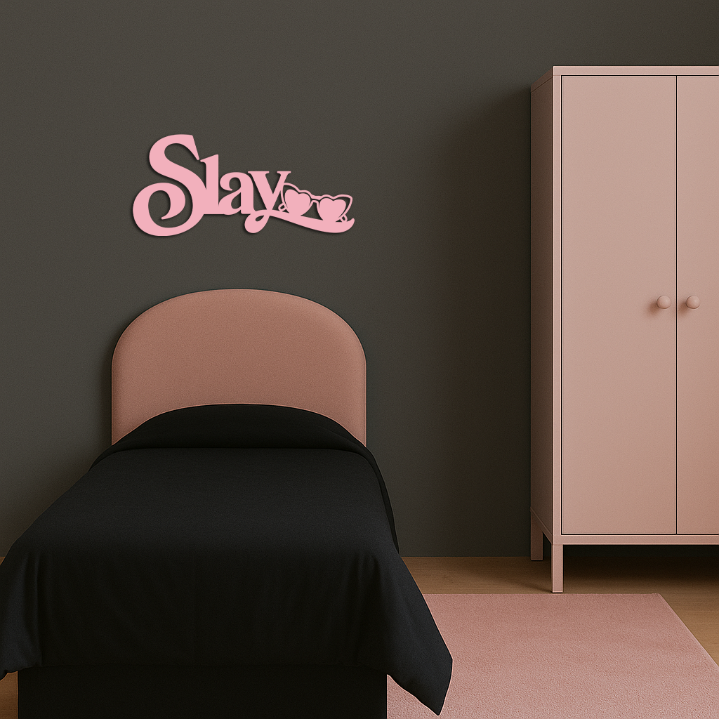 Slay Metal Wall Art – Heart Sunglasses Statement Design - KAFGP107