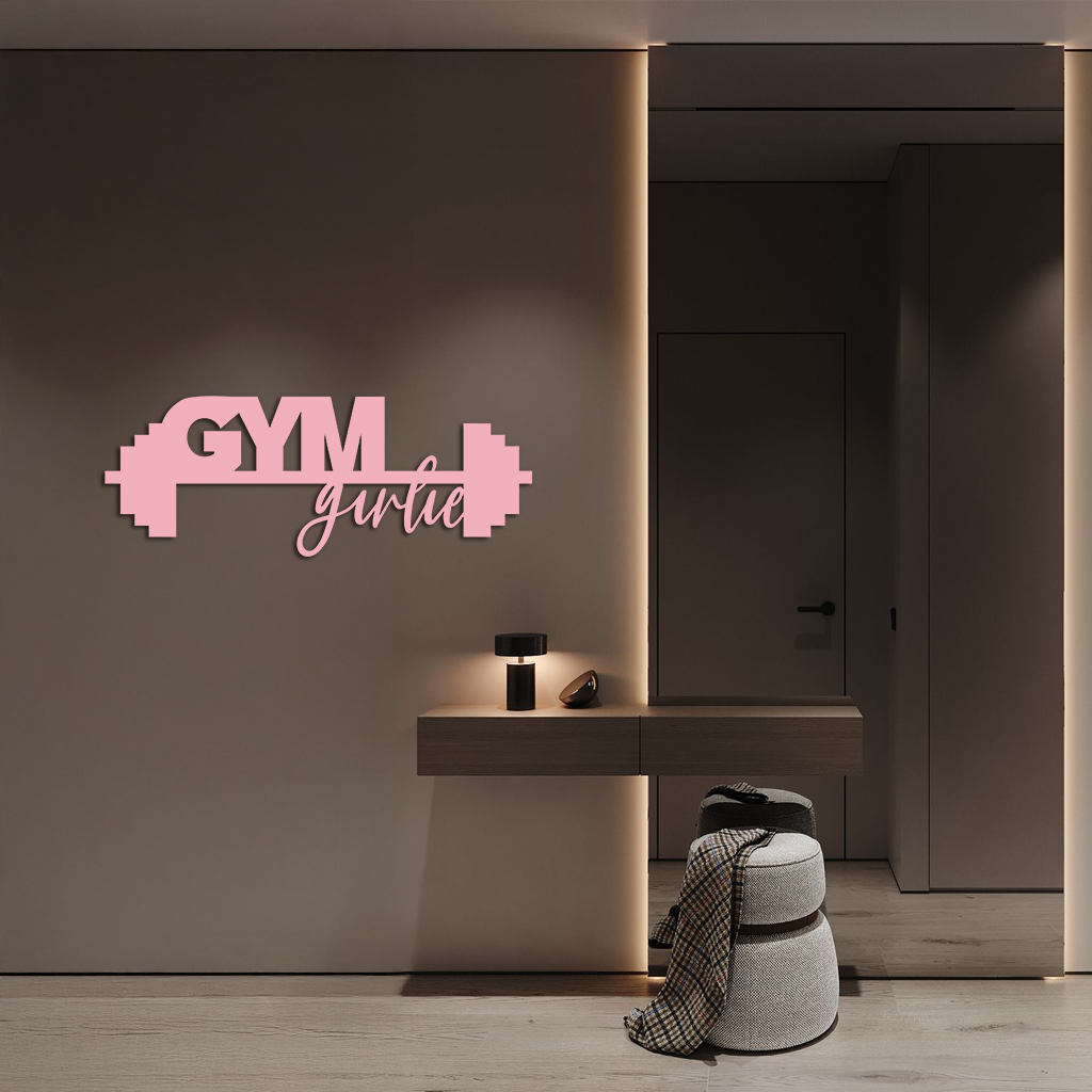 Gym Girlie Metal Wall Art – Fitness Motivational Home & Gym Decor - KAFGP121