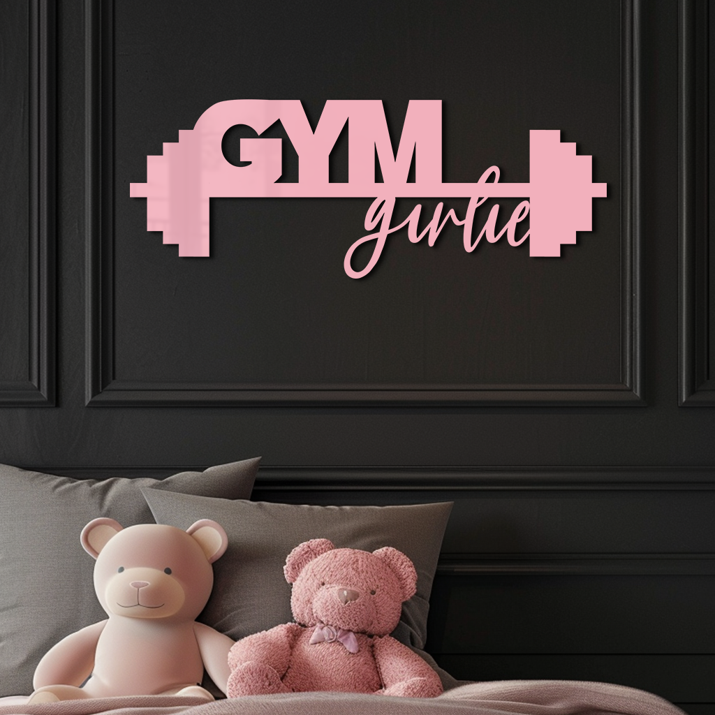 Gym Girlie Metal Wall Art – Fitness Motivational Home & Gym Decor - KAFGP121