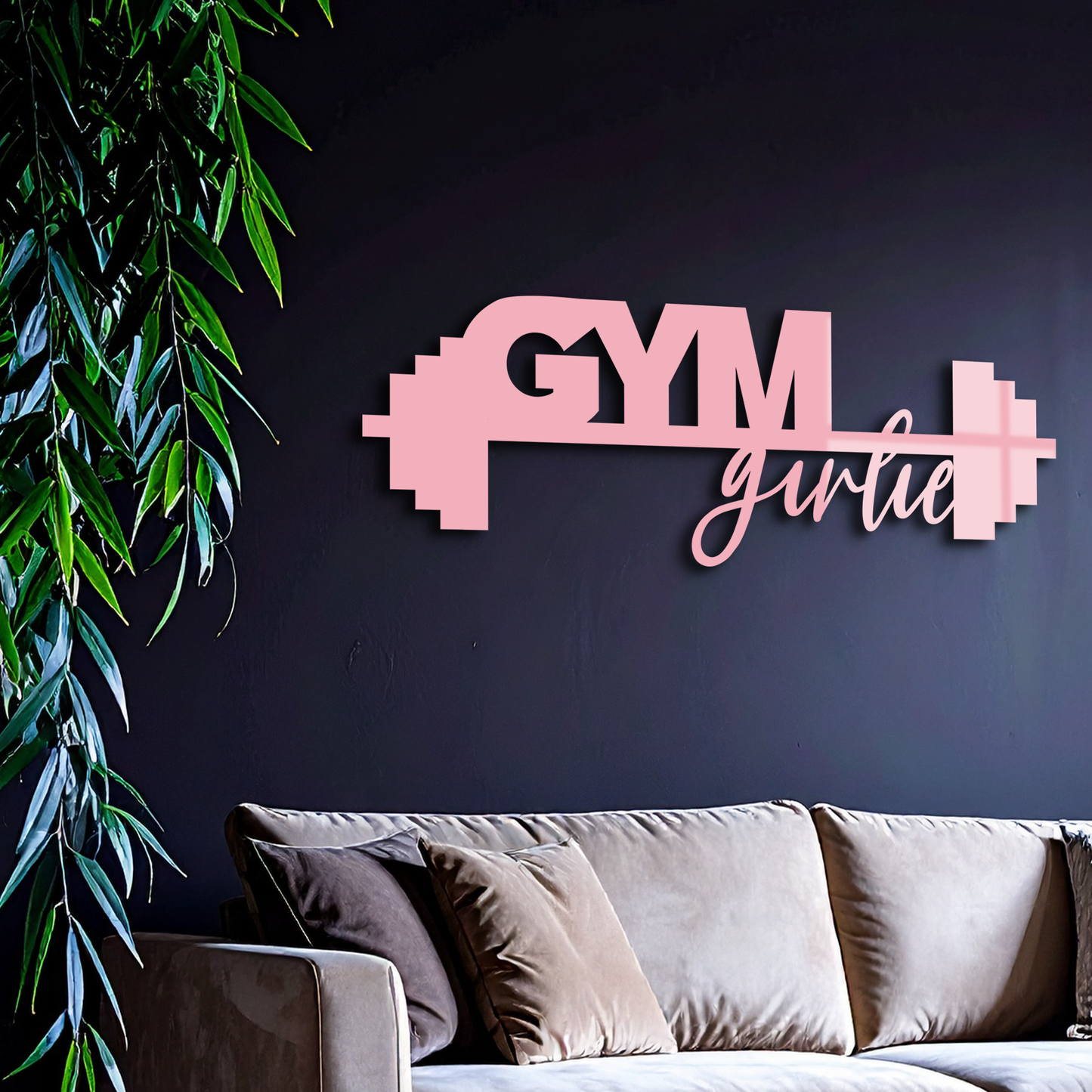 Gym Girlie Metal Wall Art – Fitness Motivational Home & Gym Decor - KAFGP121