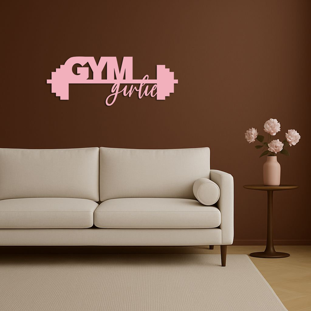 Gym Girlie Metal Wall Art – Fitness Motivational Home & Gym Decor - KAFGP121