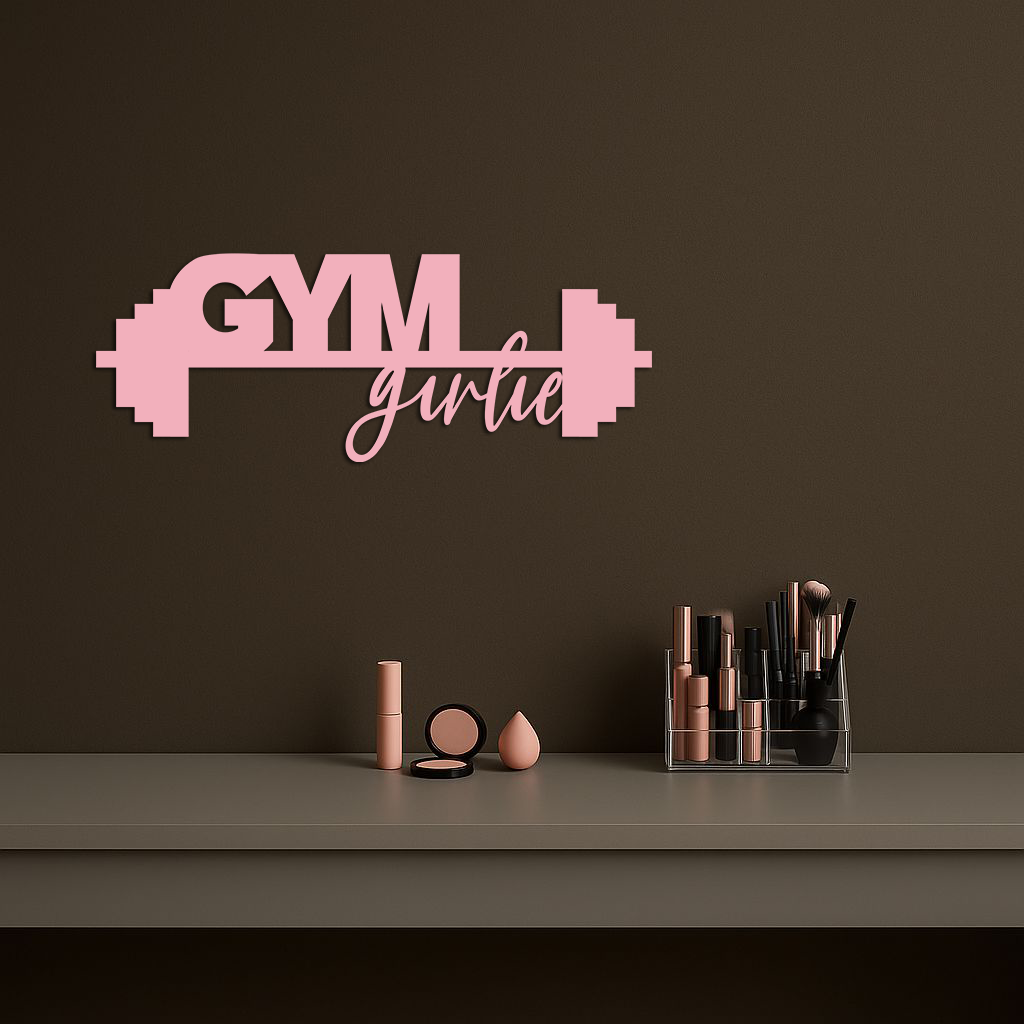 Gym Girlie Metal Wall Art – Fitness Motivational Home & Gym Decor - KAFGP121