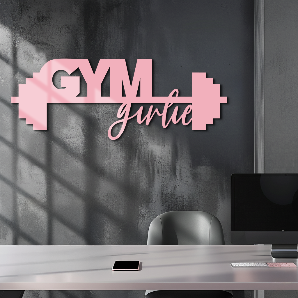 Gym Girlie Metal Wall Art – Fitness Motivational Home & Gym Decor - KAFGP121