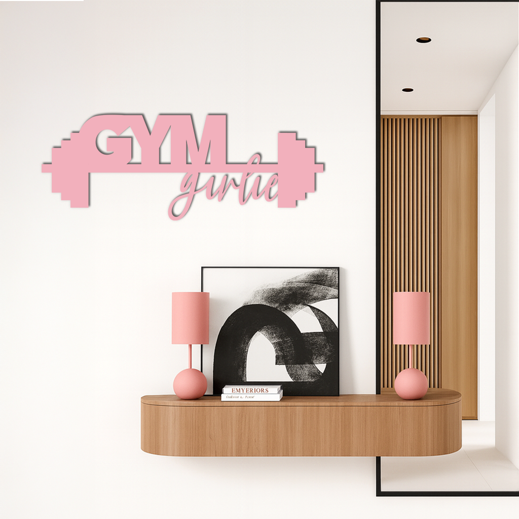 Gym Girlie Metal Wall Art – Fitness Motivational Home & Gym Decor - KAFGP121