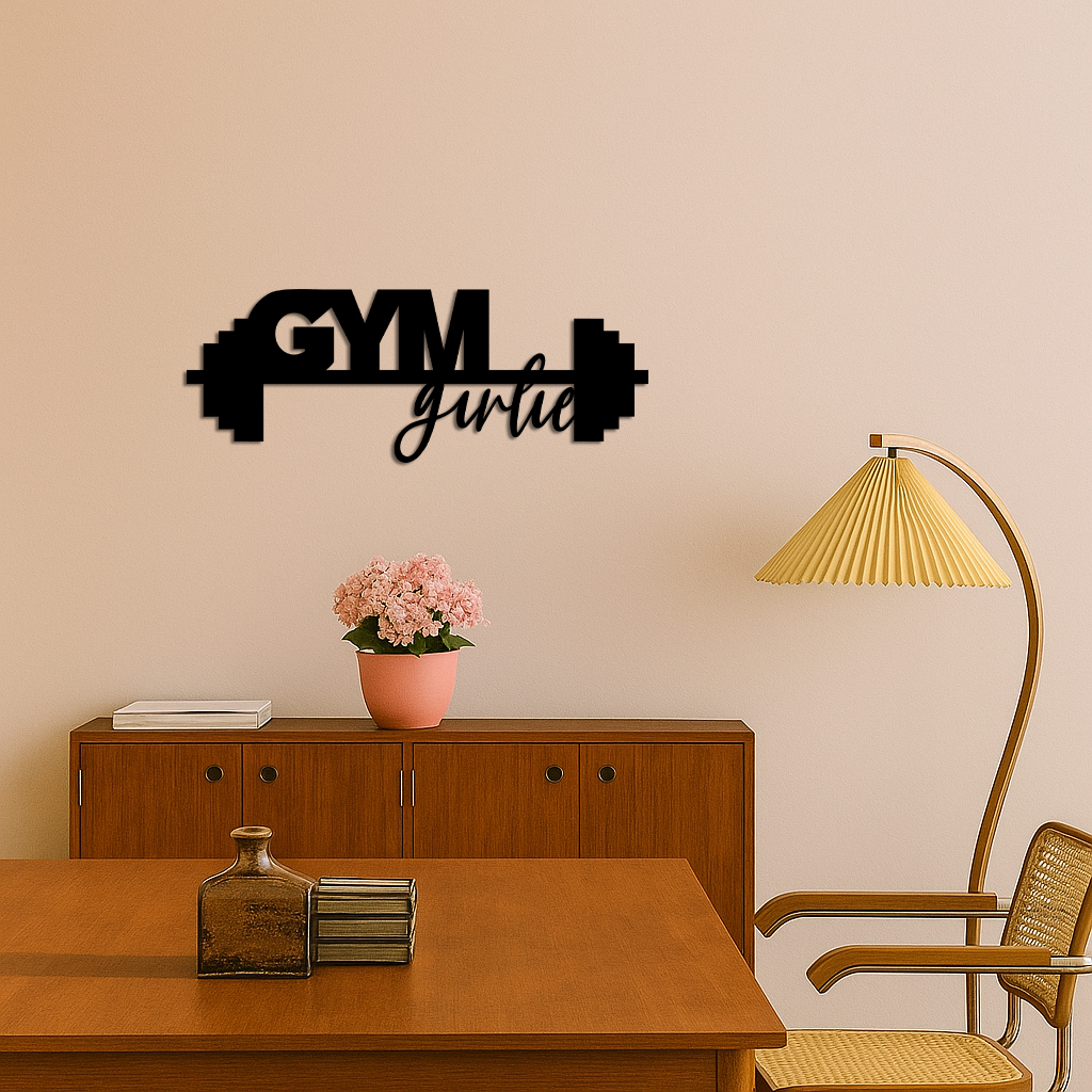 Gym Girlie Metal Wall Art – Fitness Motivational Home & Gym Decor - KAFGP121