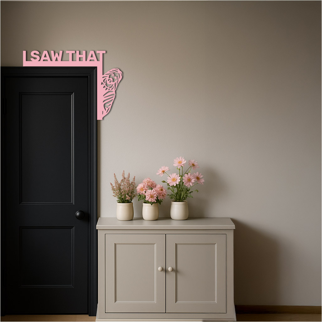 I Saw That Jesus Door Corner Metal Wall Art – Religious Home Decor - KAFGP127