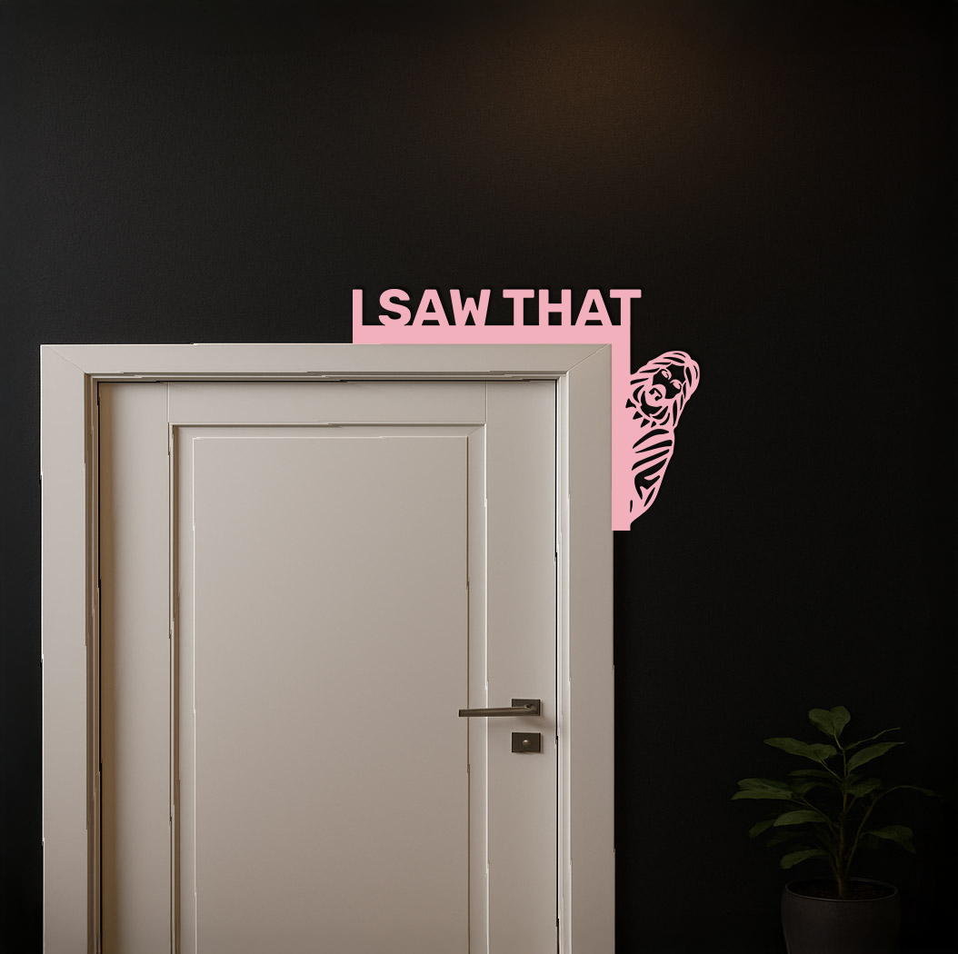 I Saw That Jesus Door Corner Metal Wall Art – Religious Home Decor - KAFGP127