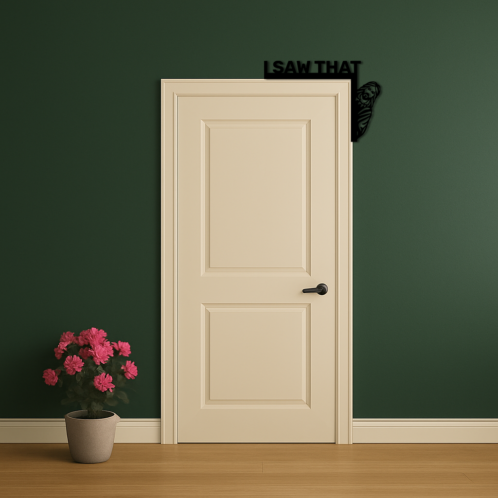 I Saw That Jesus Door Corner Metal Wall Art – Religious Home Decor - KAFGP127
