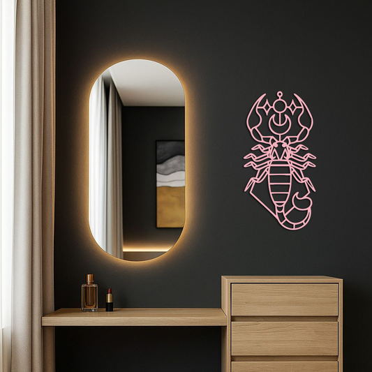 Scorpio Zodiac Metal Wall Art – Geometric Astrology Home Decor - KAFGP145