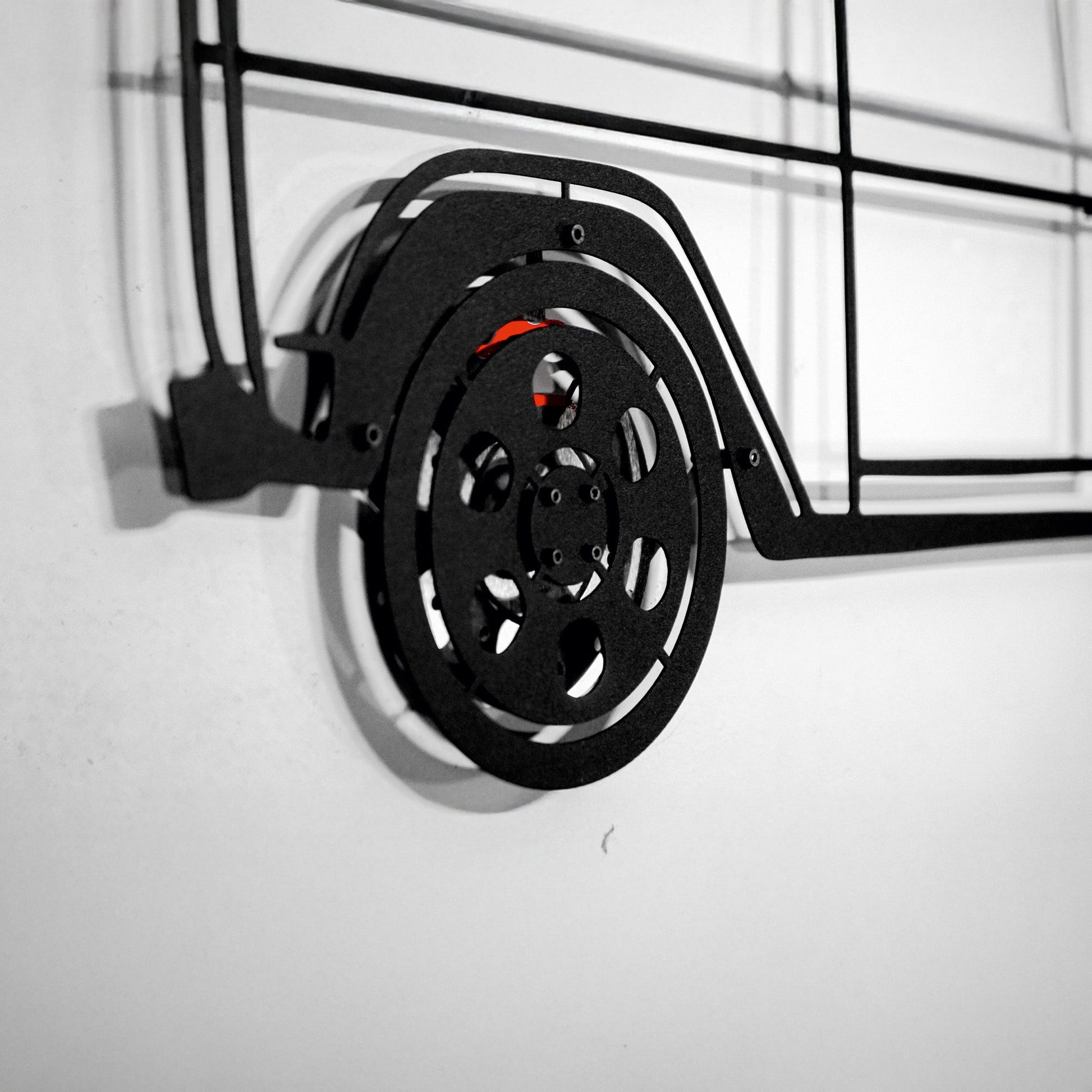 1972 Ford Bronco Wall Art – Classic 4x4 Steel Silhouette with Spinning Wheels-KAFMEKA026