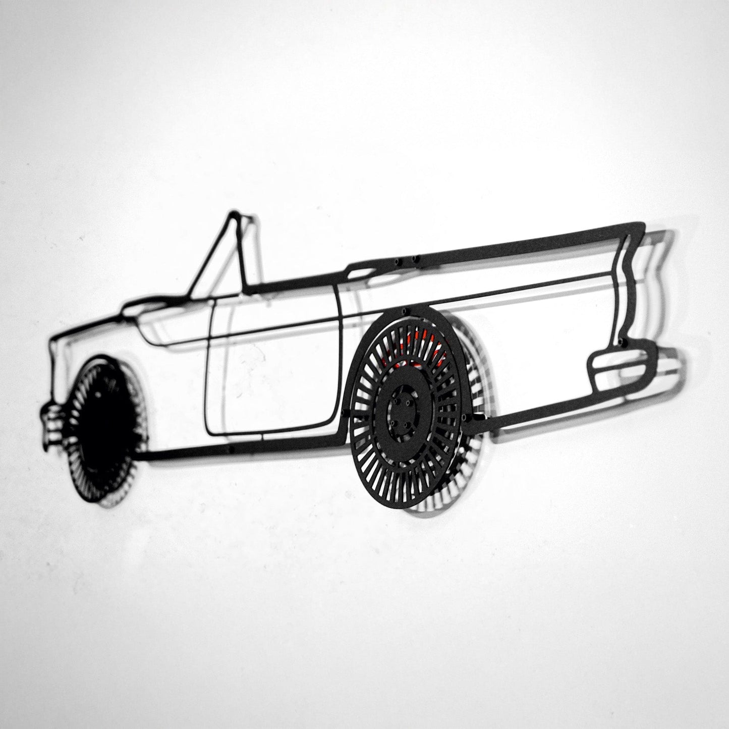 1957 Ford Thunderbird Wall Art – Classic Convertible Steel Silhouette-KAFMEKA027