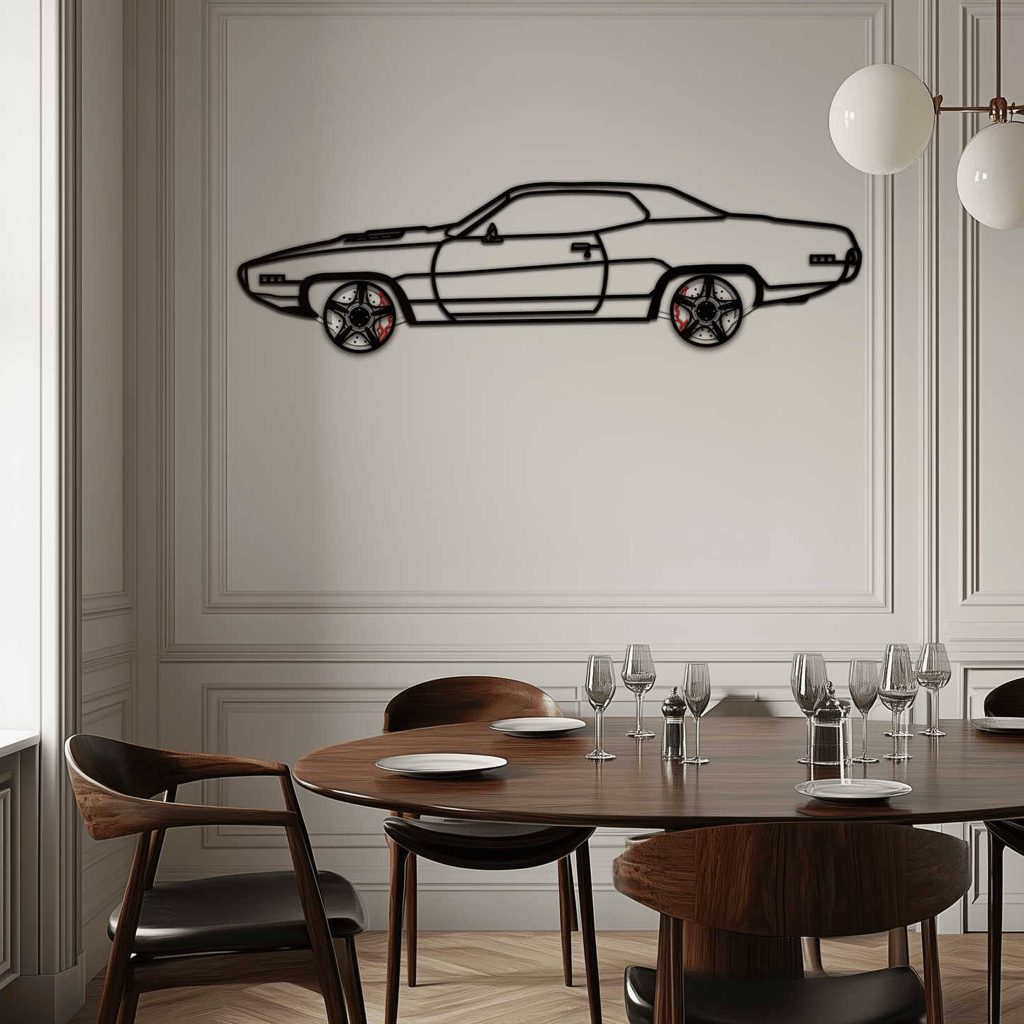 1971 Road Runner Side Profile Metal Wall Art – Classic Muscle Car Silhouette with Rotating Wheels | Garage & Office Decor Gift-KAFMEKA087