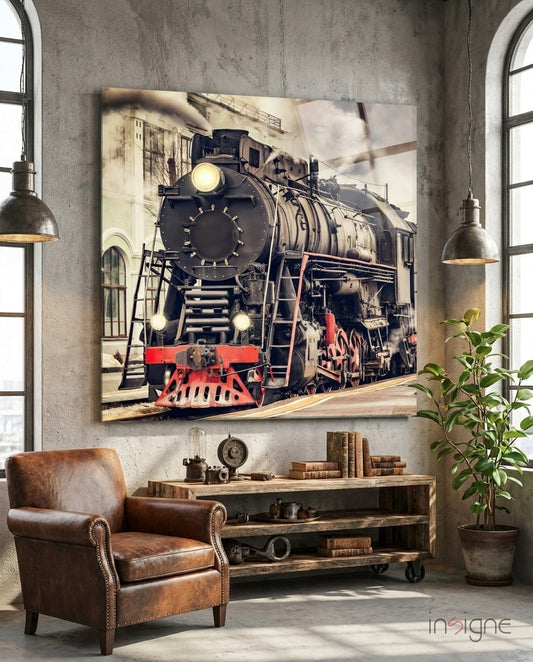 Train Glass Wall Art