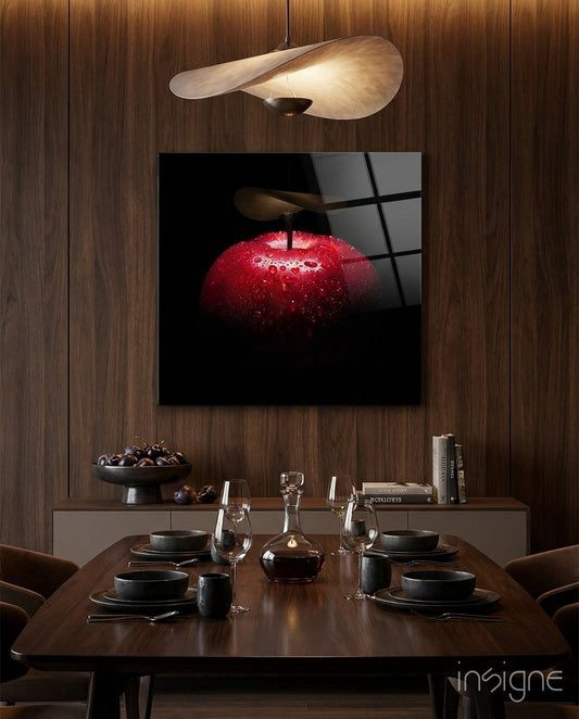 Red Apple Glass Wall Art