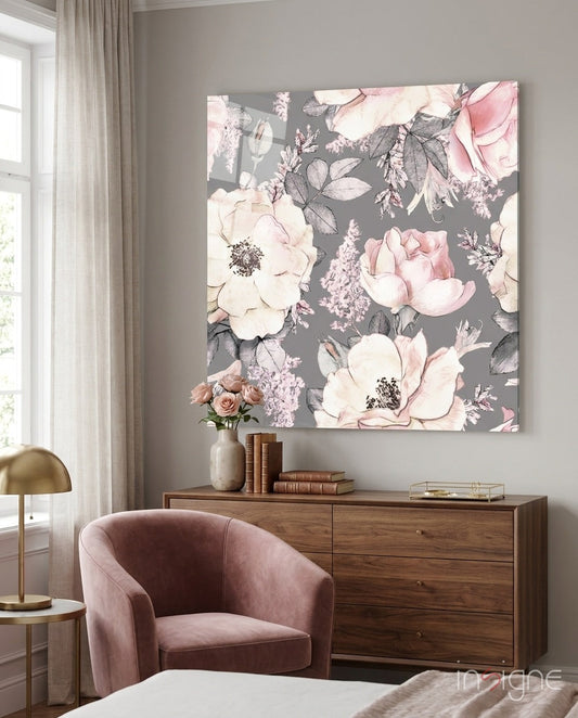 Flower Glass Wall Art