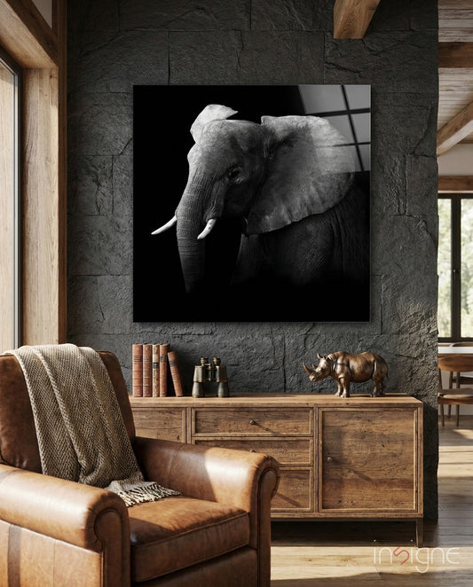 Elephant Glass Wall Art