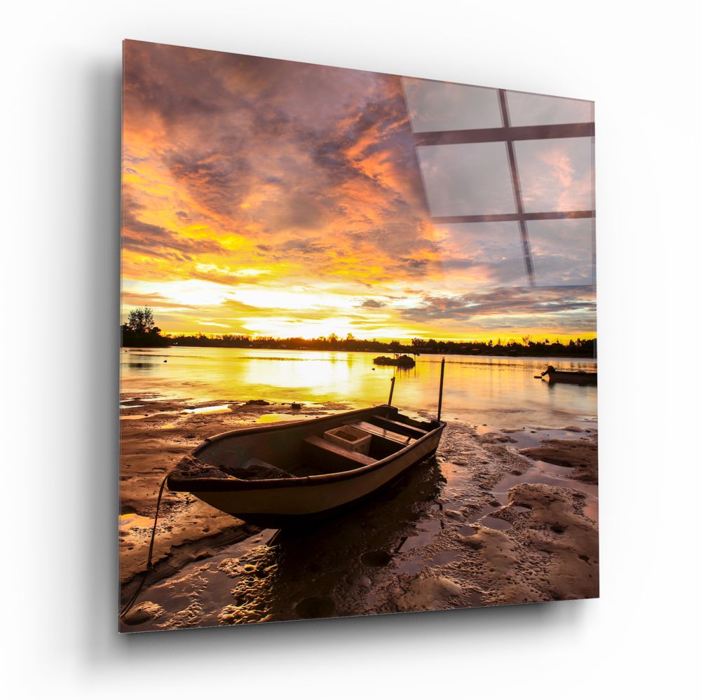 Boat Glass Wall Art