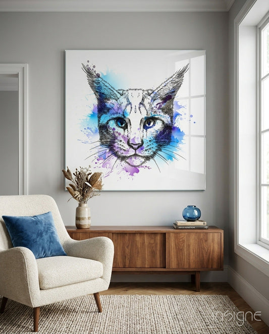 Cat Glass Wall Art