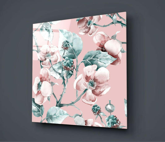 Flower Glass Wall Art