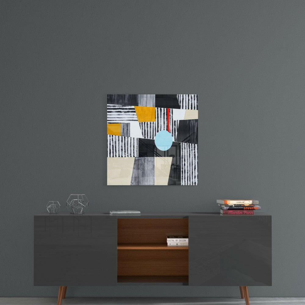 Blue Dot Glass Wall Art