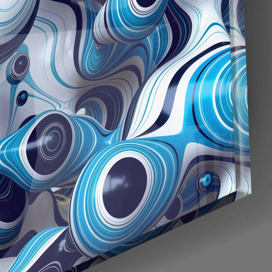 Blue Balls Glass Wall Art