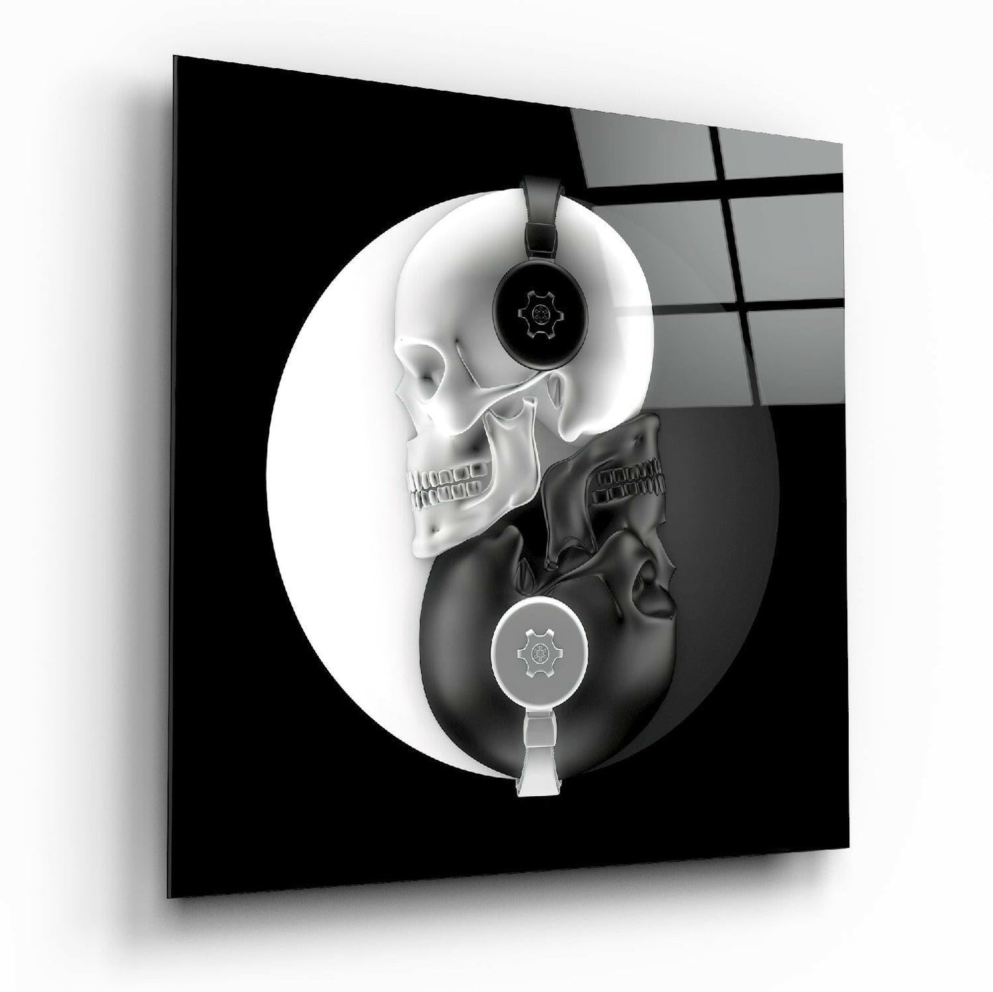 Black and White Glass Wall Art