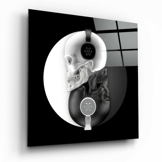 Black and White Glass Wall Art