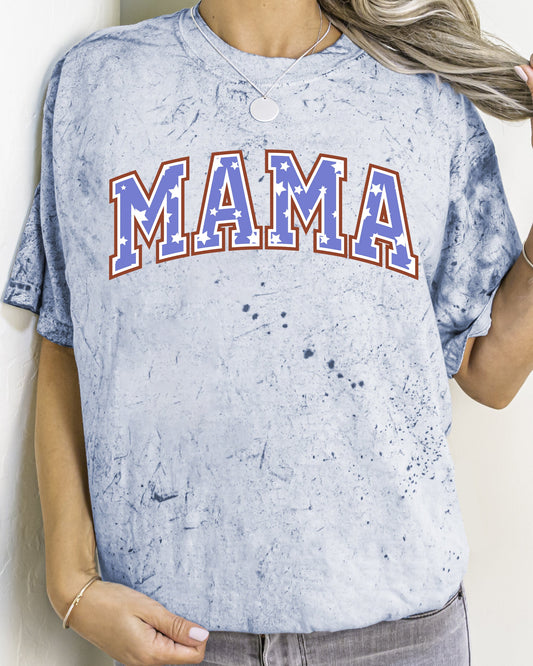 Patriotic Mama, Stars And Stripes, 4th Of July Color Blast Edition Comfort Colors Tee