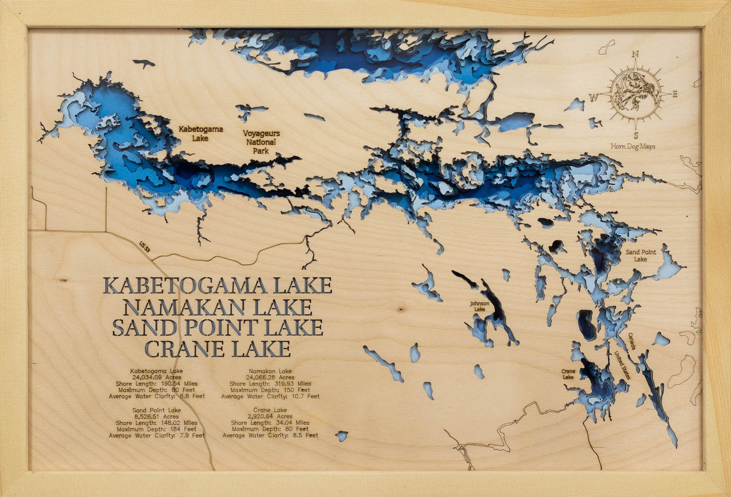 Kabetogama, Namakan, Sand Point, and Crane Lakes in St. Louis County, MN, Kenora District Ontario