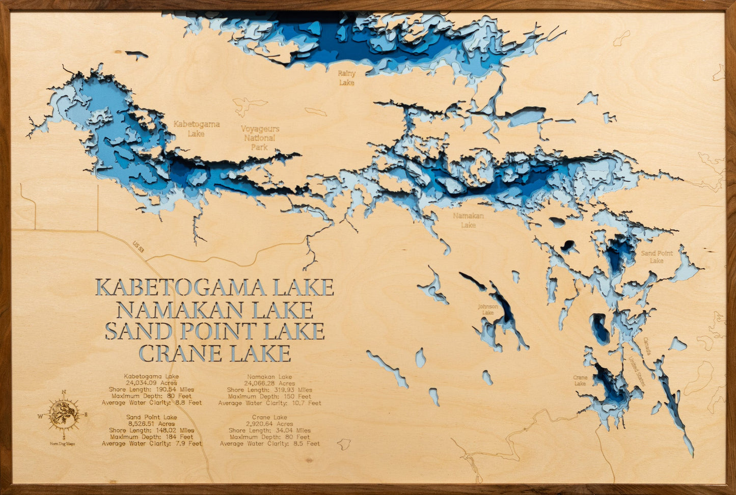 Kabetogama, Namakan, Sand Point, and Crane Lakes in St. Louis County, MN, Kenora District Ontario