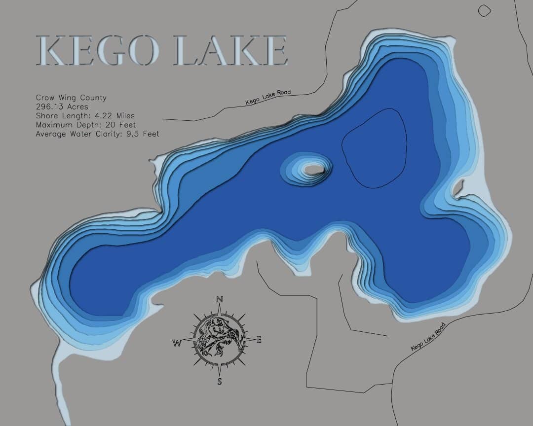 Kego Lake in Crow Wing County County, Minnesota