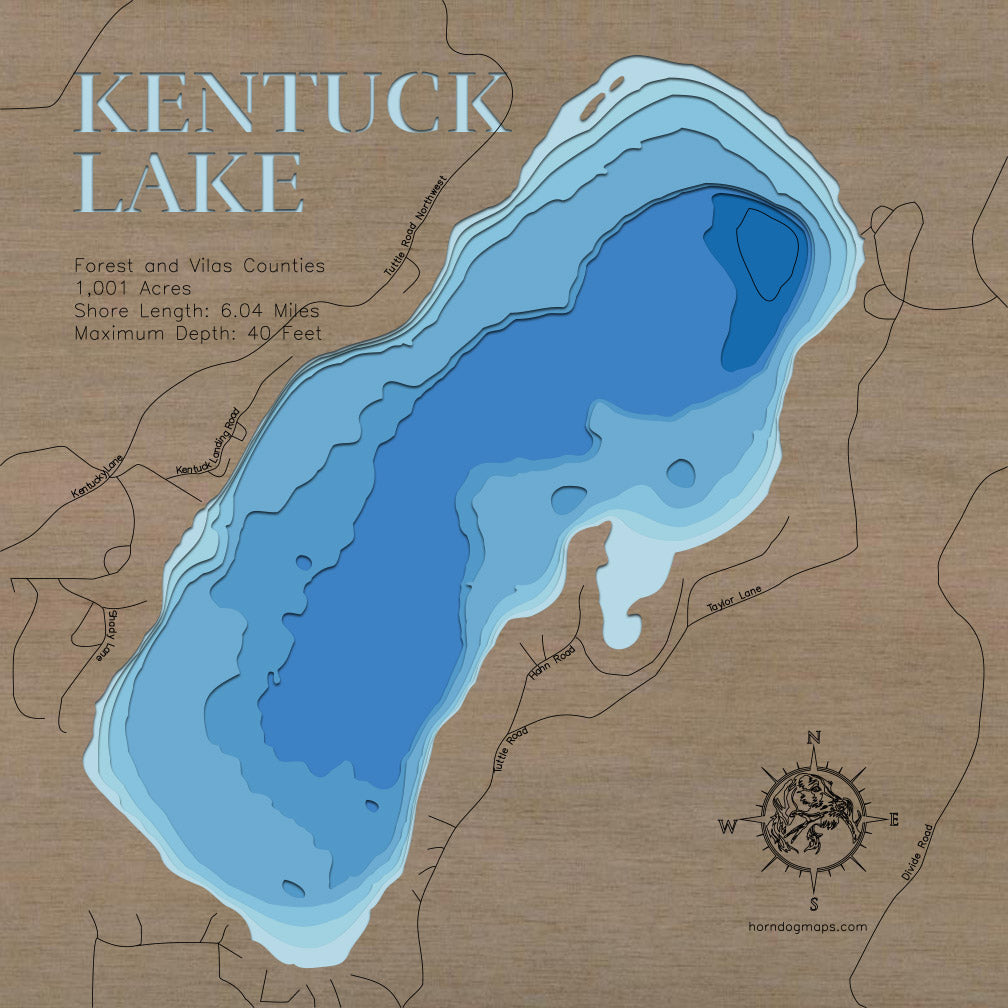 Kentuck Lake in Forest, Vilas County, Wisconsin