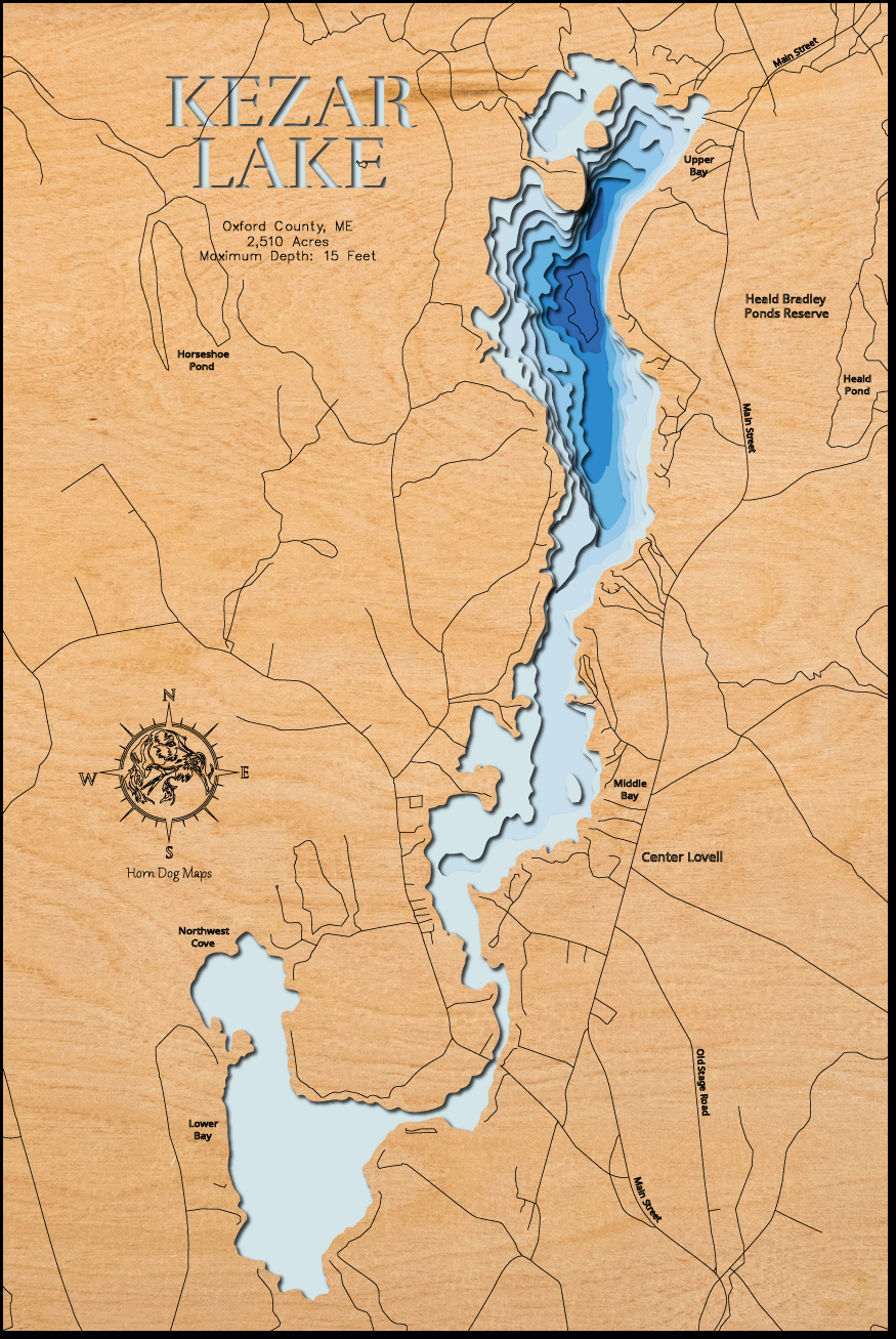 Kezar Lake in Oxford County, Maine