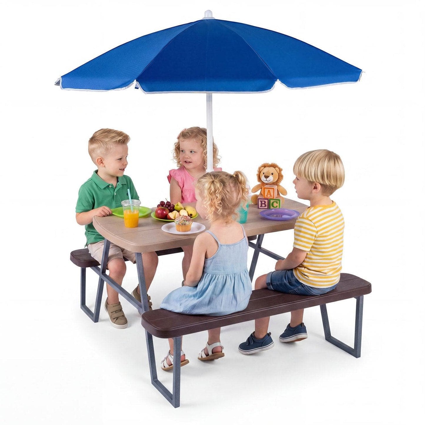 Kids Picnic Table with Benches Seats up to 4