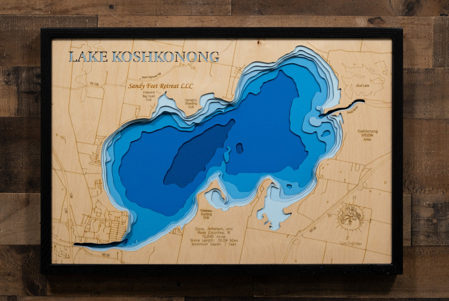 Lake Koshkonong in Dane, Jefferson, and Rock Counties, Wisconsin