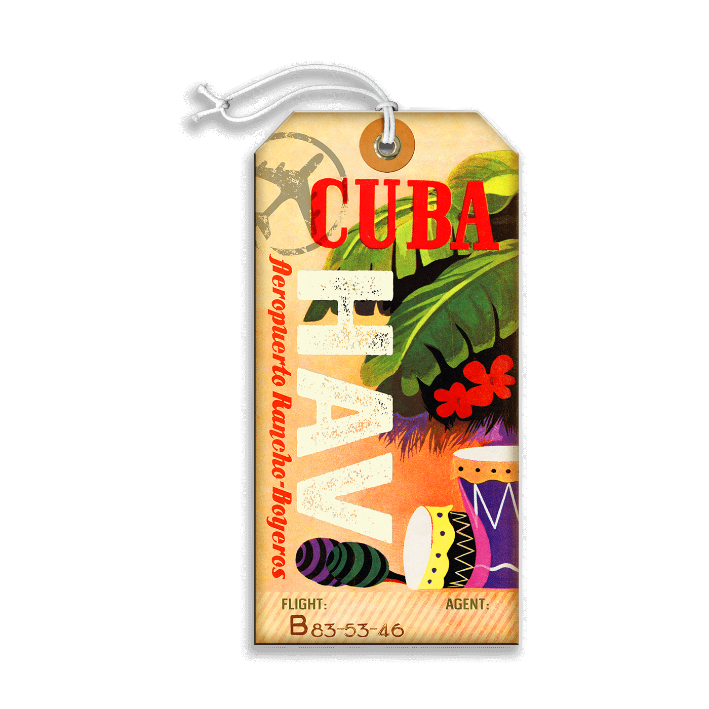 Rancho-Boyeros Airport, Havana, Cuba - Luggage Tag