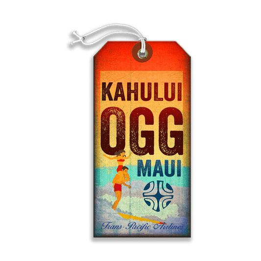 Trans Pacific Airlines: Kahului - Luggage Tag