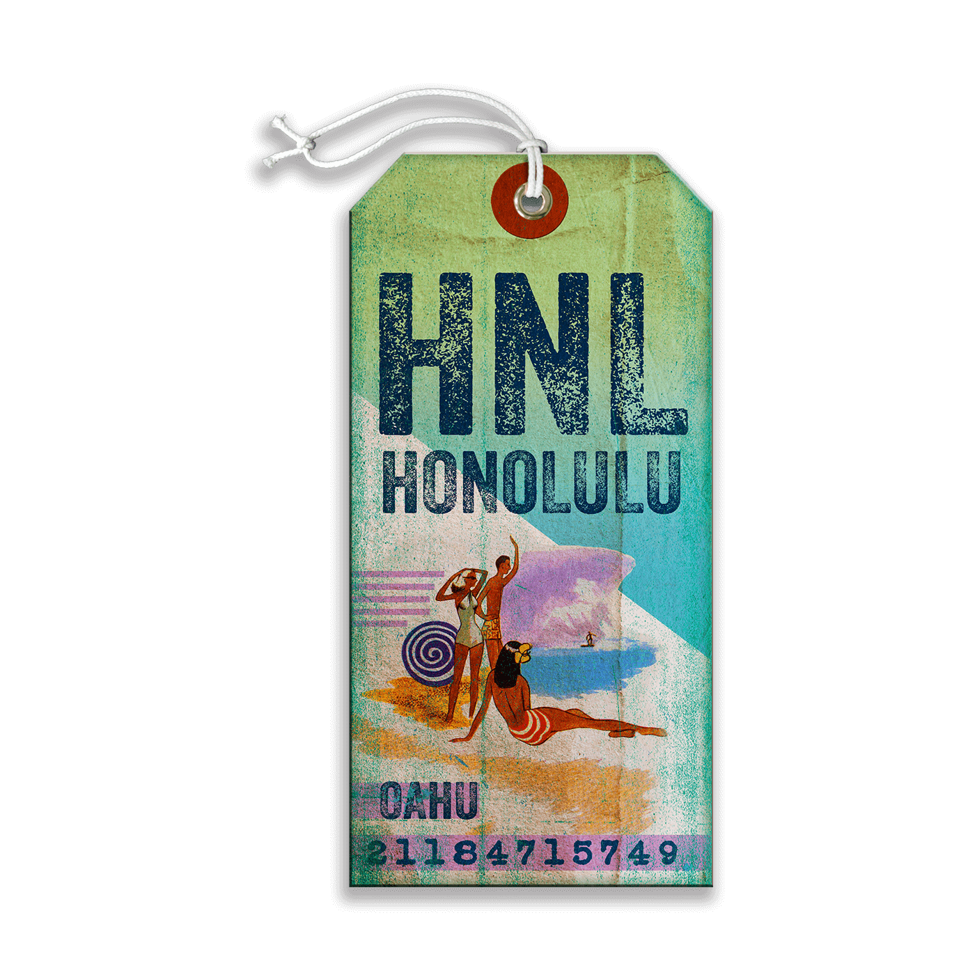 Honolulu: Sunset Waves - Luggage Tag
