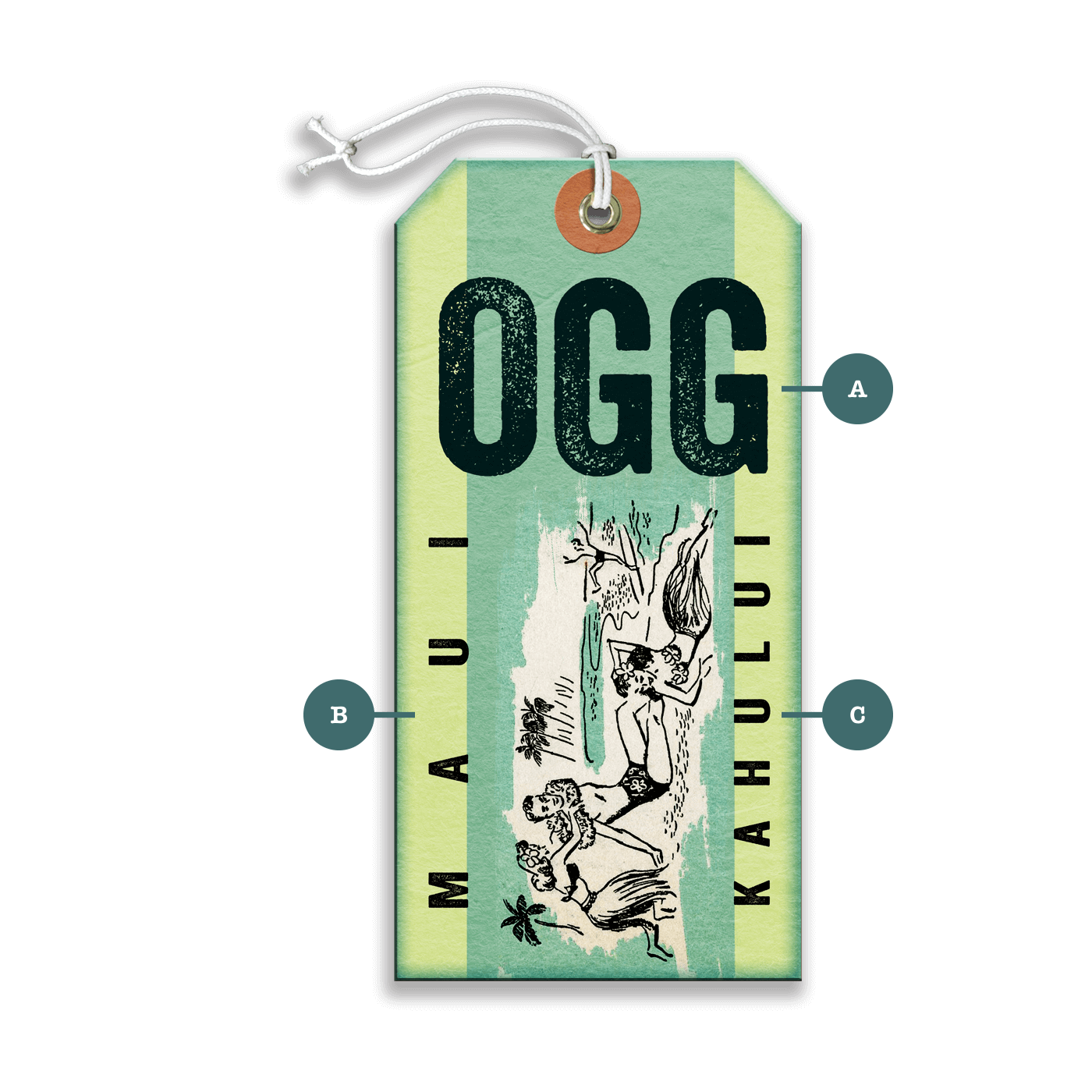 Kahului  - Luggage Tag