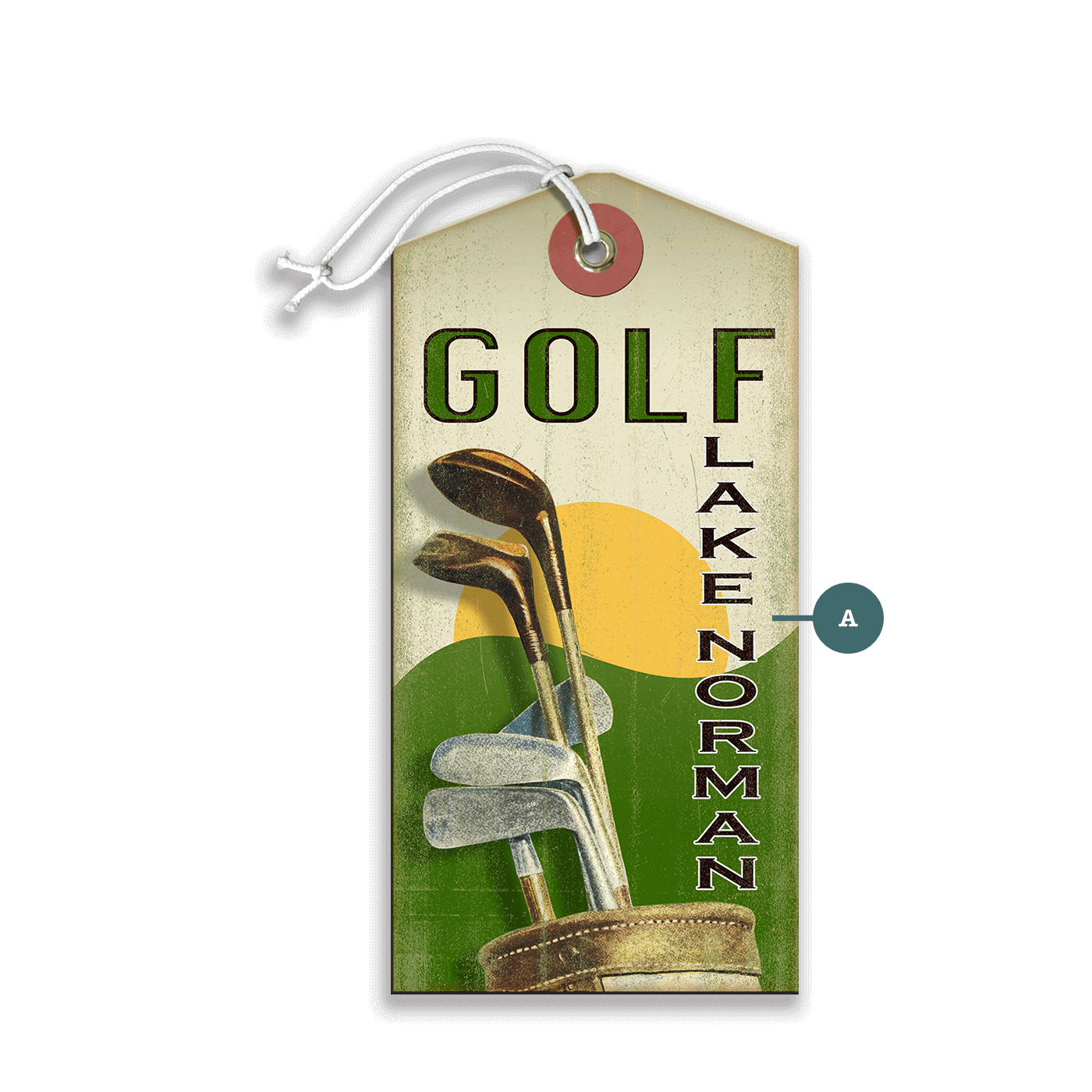 Golf Clubs Luggage Tag