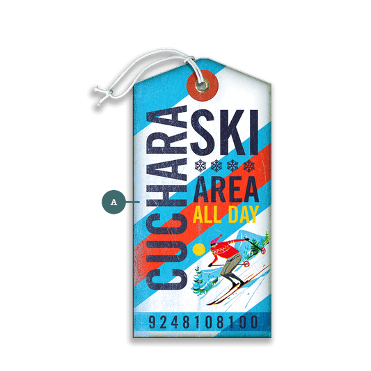 Ski Area Lift Ticket - Luggage Tag
