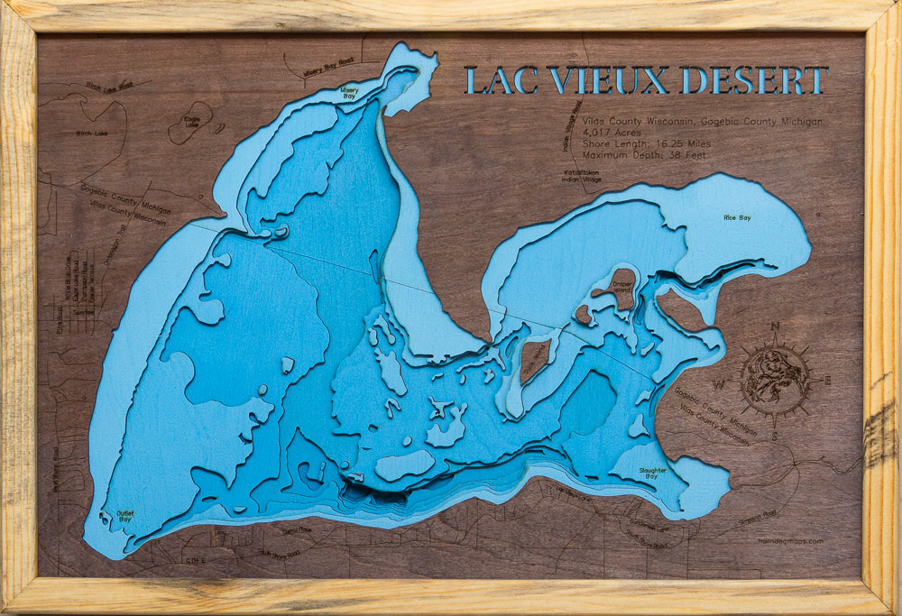 Lac Vieux Desert in Vilas County, WI and Gogebic County, Michigan