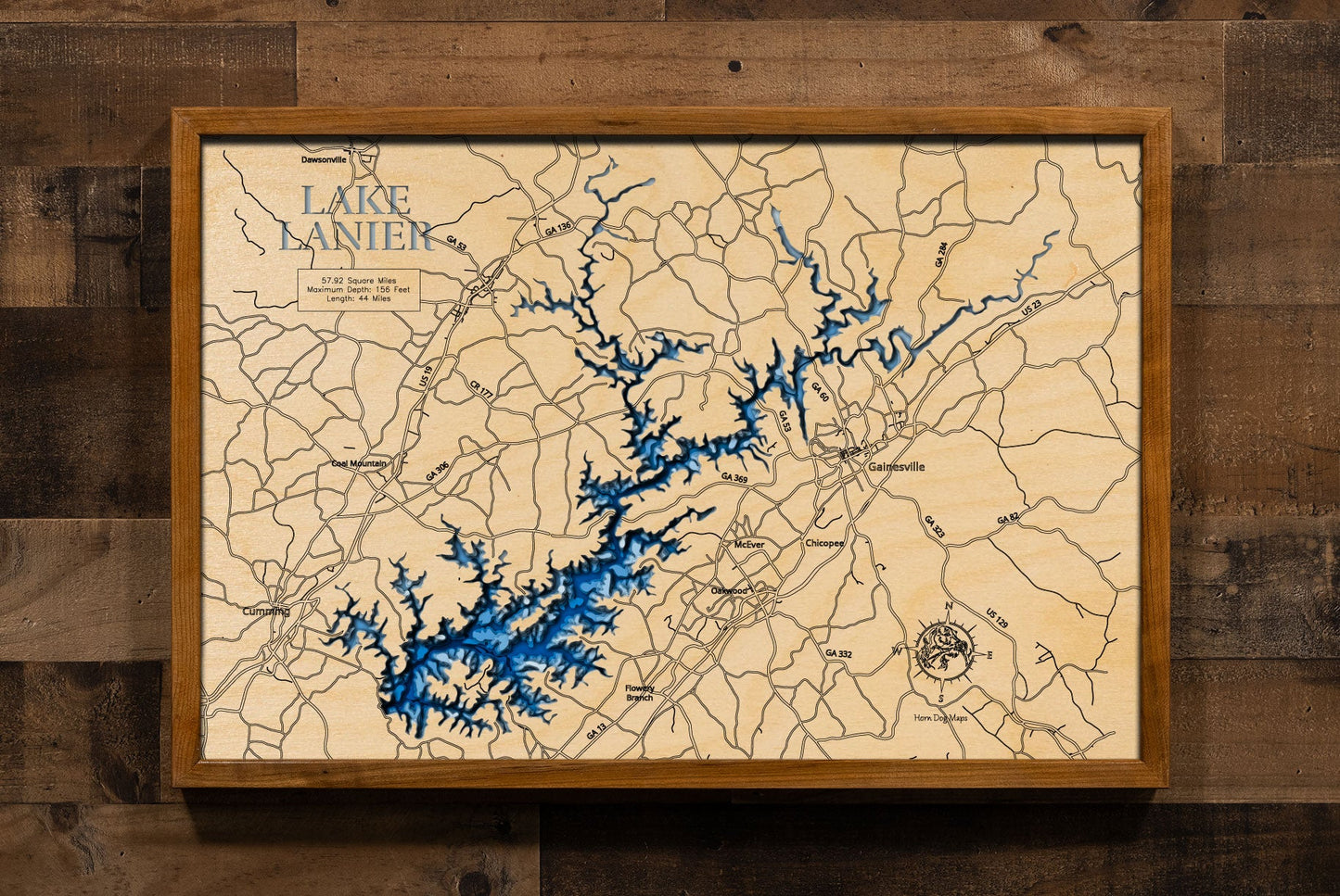 Lake Lanier in Hall, Forsyth, Dawson, Gwinnett, and Lumpkin Counties, Georgia