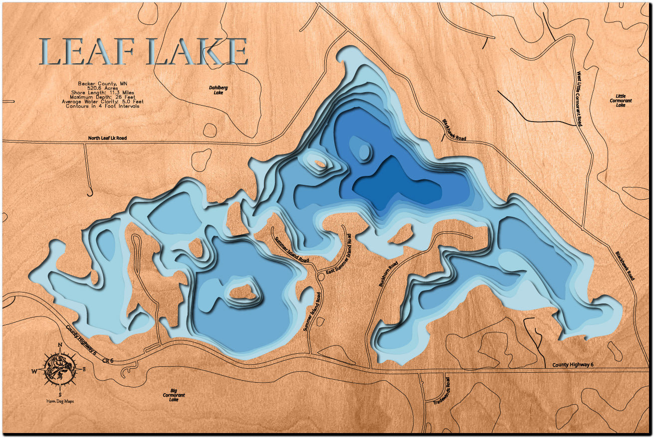 Leaf Lake in Becker County, Minnesota