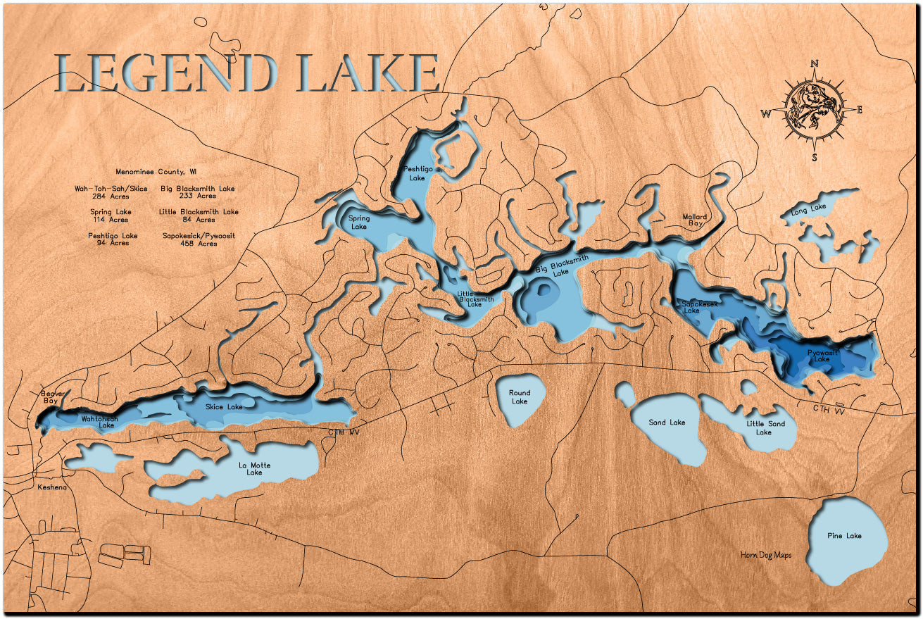 Legend Lake in Menominee County, Wisconsin